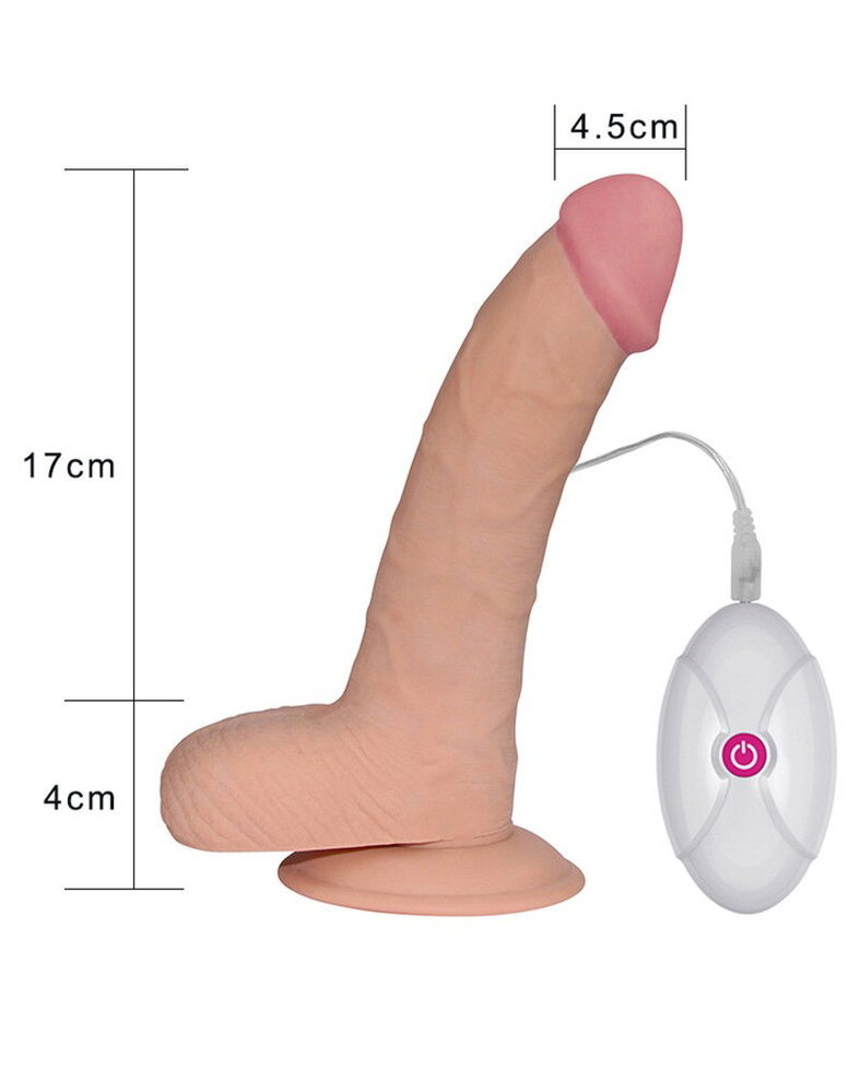 LoveToy Ultra Soft Dude Vibrating - Anal Dildo 21,3 cm Ø 4,5 cm