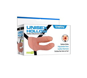 LoveToy Unisex Hollow Strap On Double Penetrator 6" LoveToy Unisex Hollow Strap On Double Penetrator 6"