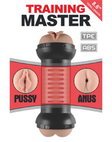 LoveToy Training Master Double Side Stroker - Chatte + Anus - Nu