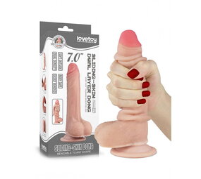 LoveToy Dildo met schuifbare huid, 18 cm LoveToy Dildo met schuifbare huid, 18 cm