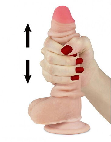 LoveToy Gode coulissant 18 cm - Nude