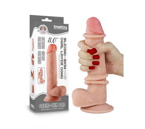 LoveToy 8 inch Sliding Skin Dildo