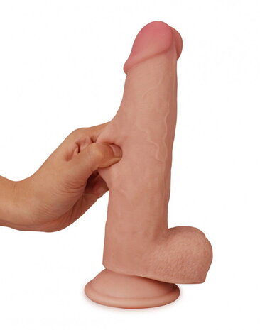 LoveToy Dildo met glijdende huid - Realistische dildo 20 cm Ø 4 cm LoveToy Dildo met glijdende huid - Realistische dildo 20 cm Ø 4 cm