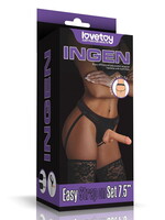 LoveToy Ensemble gode ceinture avec boules 19 cm
