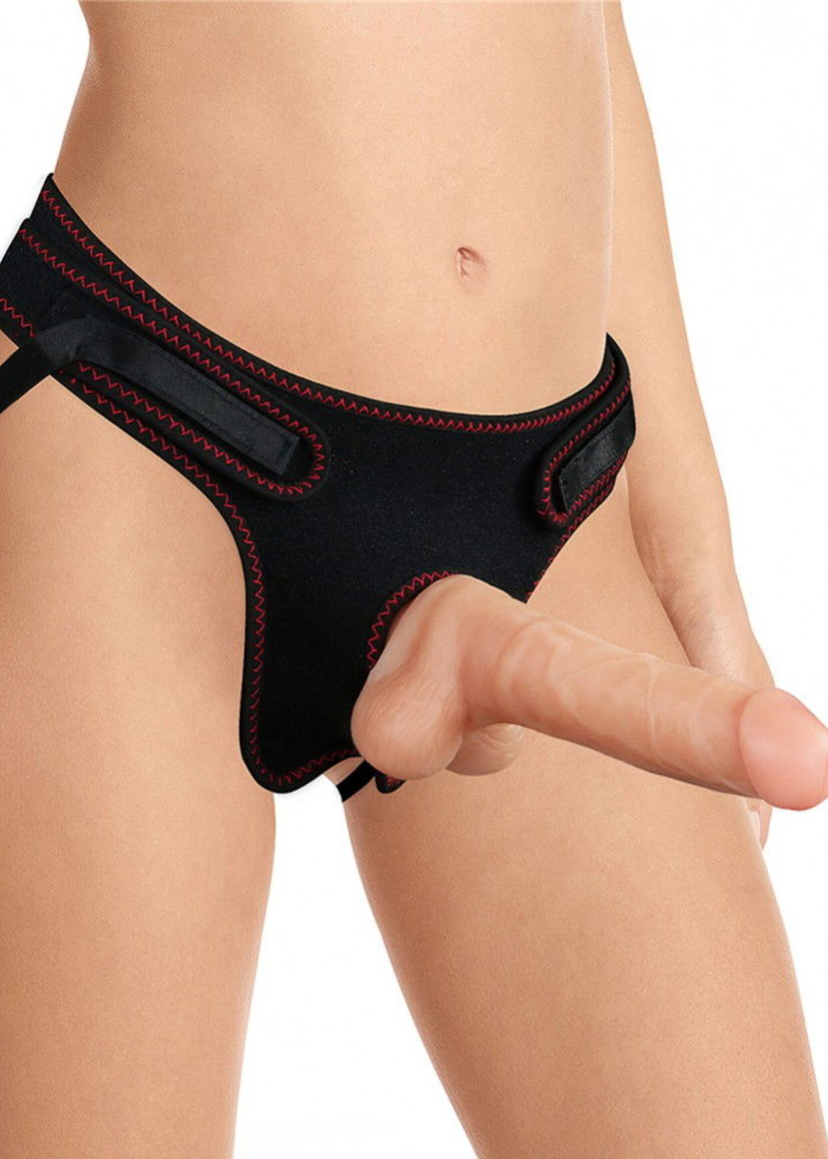 LoveToy Strap-On-Set mit Dildo und Hoden - 20 cm Ø 4 cm