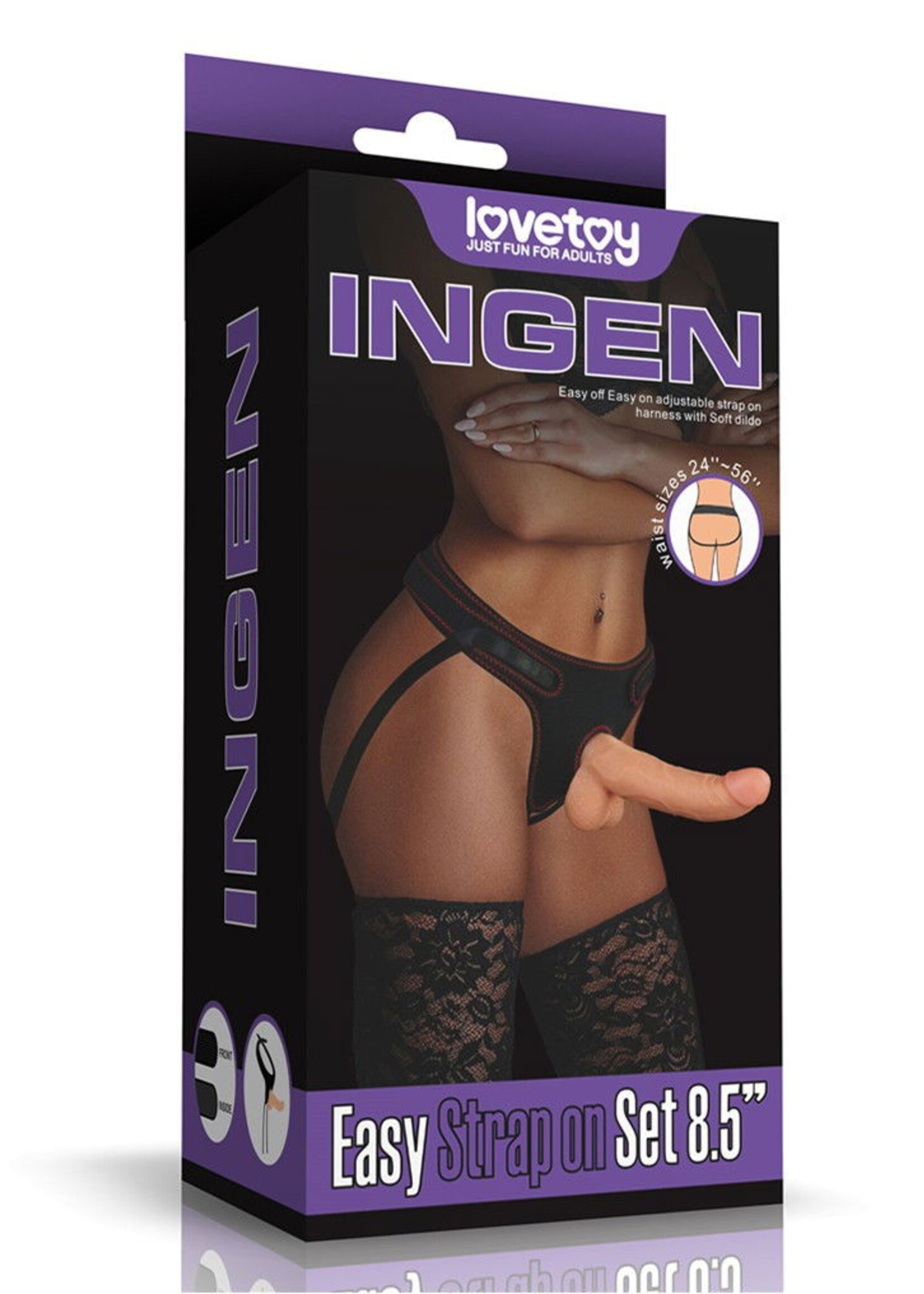 LoveToy Strap-on-Set mit Dildo - 21,5 cm Ø 4,5 cm