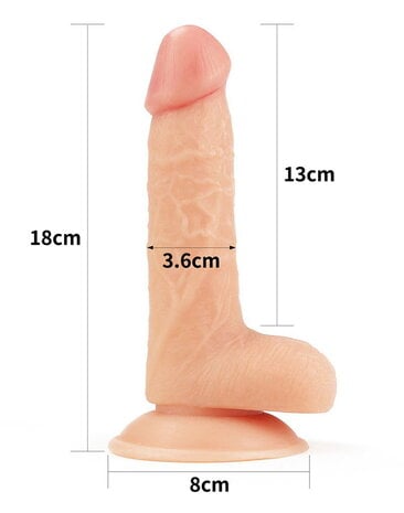 LoveToy Het ultrazachte type - Realistische dildo 18 cm Ø 3,9 cm LoveToy Het ultrazachte type - Realistische dildo 18 cm Ø 3,9 cm