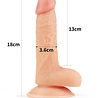 LoveToy Der ultraweiche Typ - Realistischer Dildo 18 cm Ø 3,9 cm