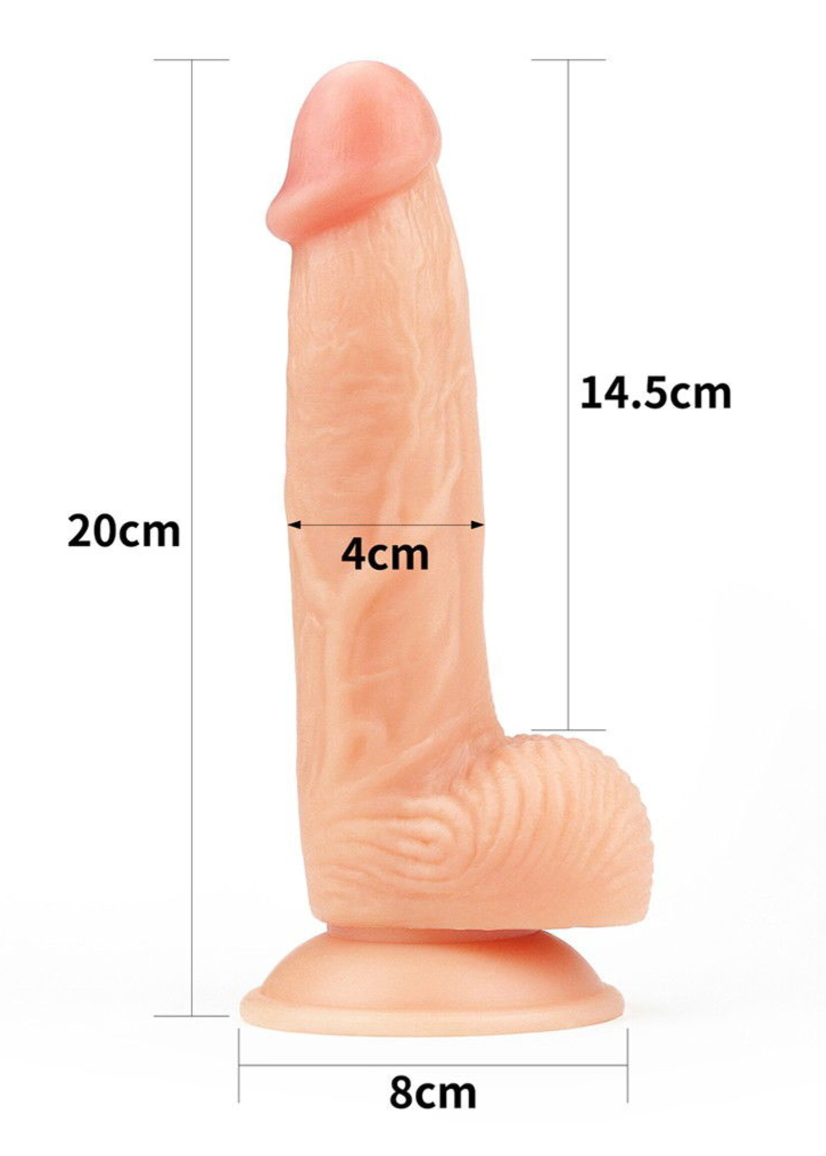 LoveToy The Ultra Soft Dude 8" / 20 cm - Gode réaliste - Nu