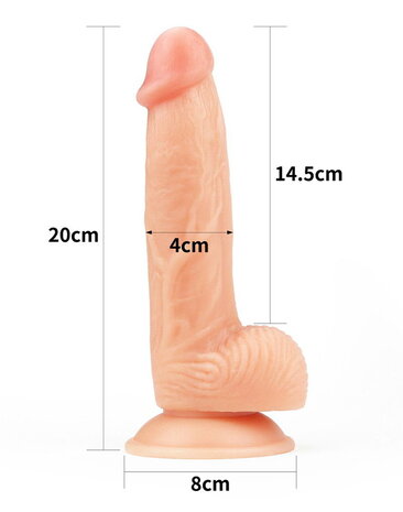 LoveToy Der ultraweiche Typ - Realistischer Dildo 20,5 cm Ø 3,5 cm