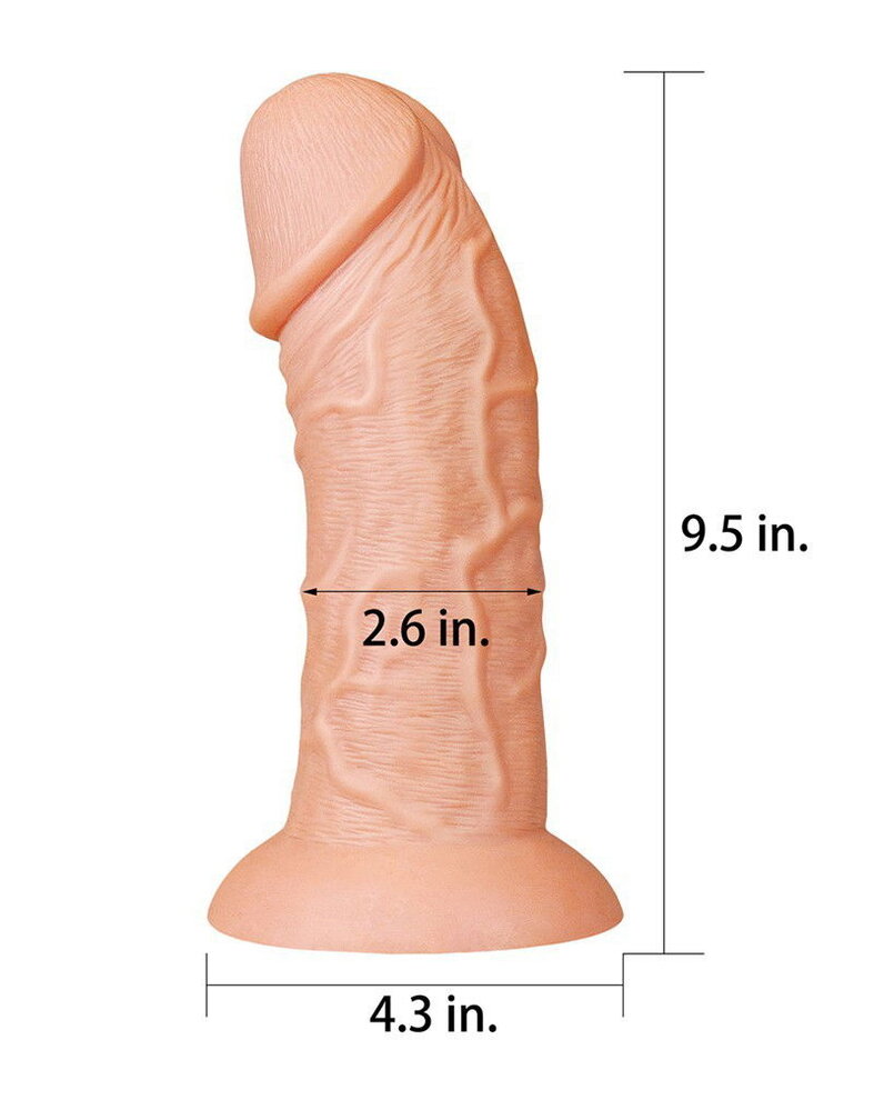LoveToy Gode réaliste courbé 24 cm - Nude