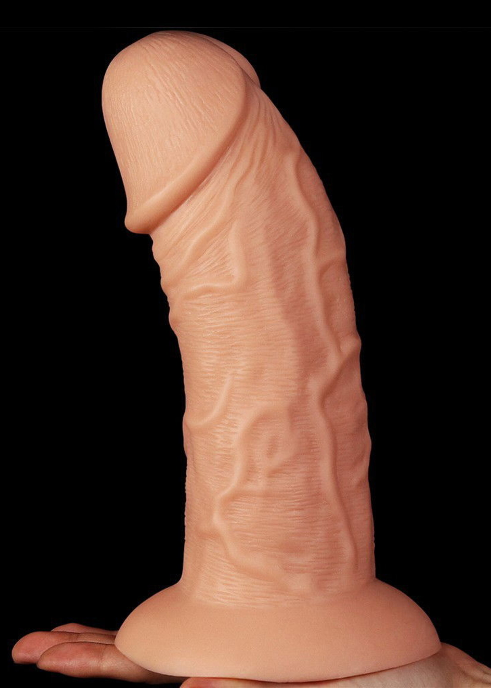 LoveToy Realistischer Gebogener Dildo - Realistischer Dildo 24 cm Ø 6,6 cm