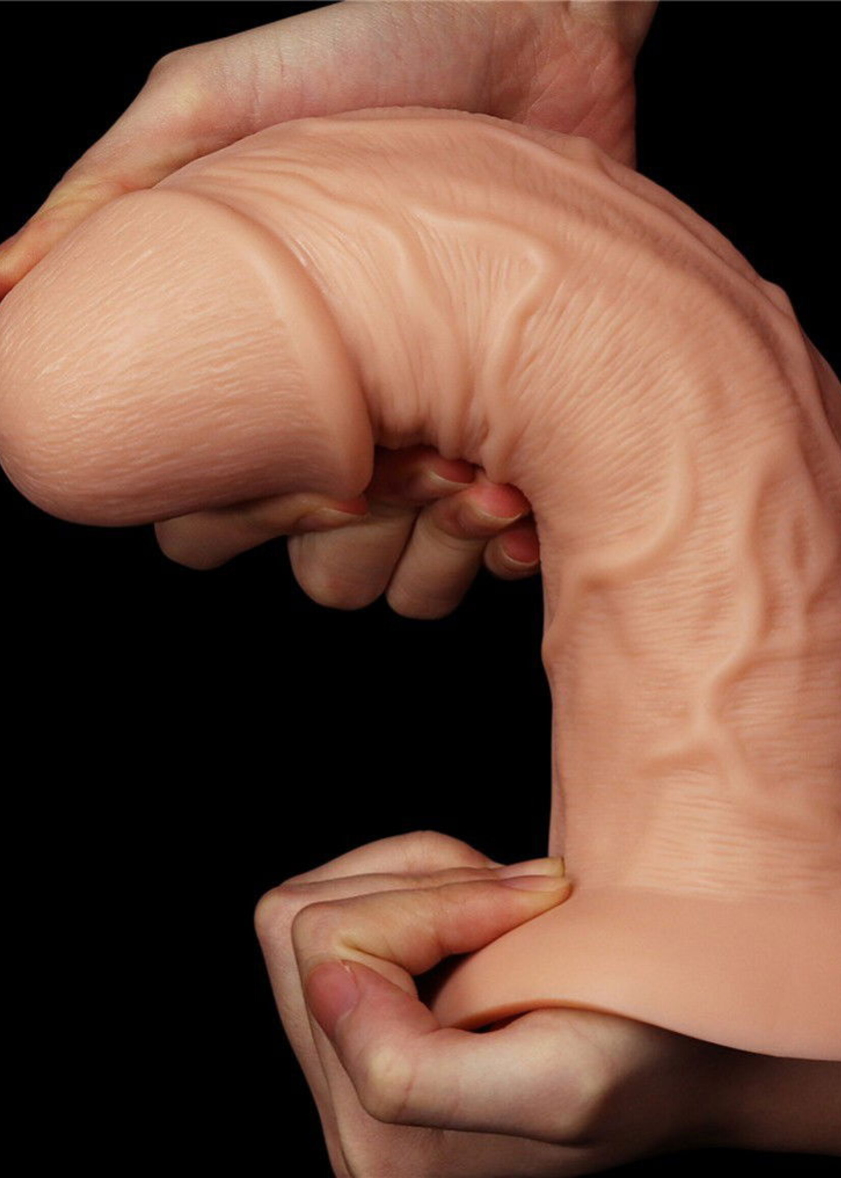 LoveToy Gode réaliste courbé 24 cm - Nude