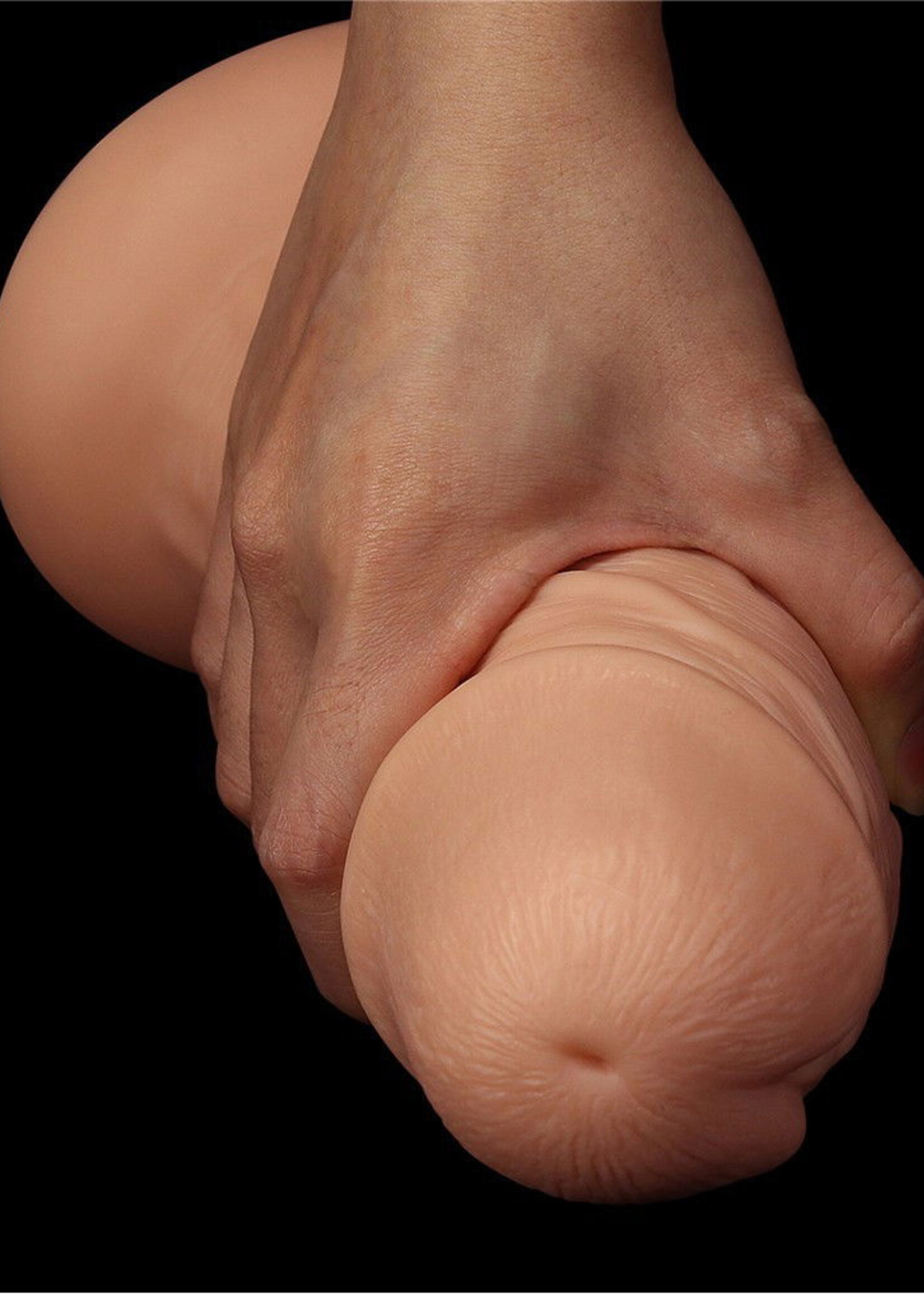 LoveToy Realistische gebogen dildo - Realistische dildo 24 cm Ø 6,6 cm