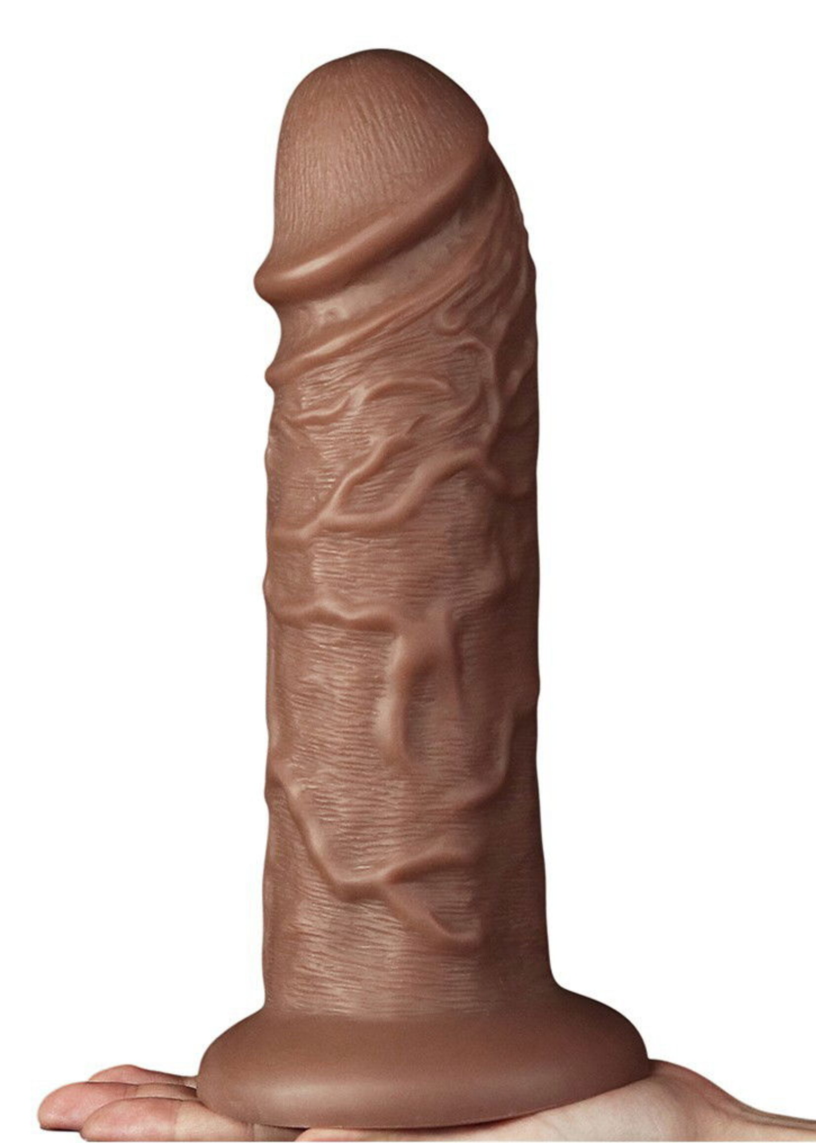 LoveToy Realistischer Dildo „Chubby“ Braun - Realistischer Dildo 26,6 cm Ø 6,3 cm
