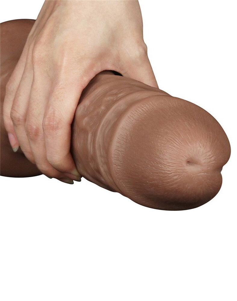 LoveToy Realistischer Dildo „Chubby“ Braun - Realistischer Dildo 26,6 cm Ø 6,3 cm