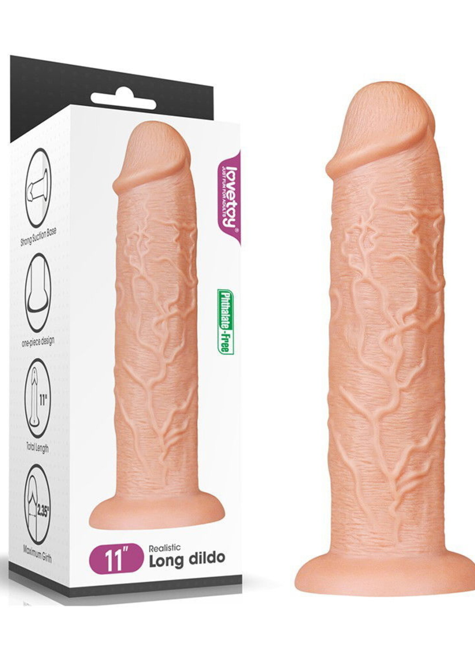 LoveToy Realistischer Dildo - 28 cm Ø 6 cm