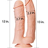LoveToy Mega Dubbele Dildo - Strap-On 30 cm Ø 5,5 cm