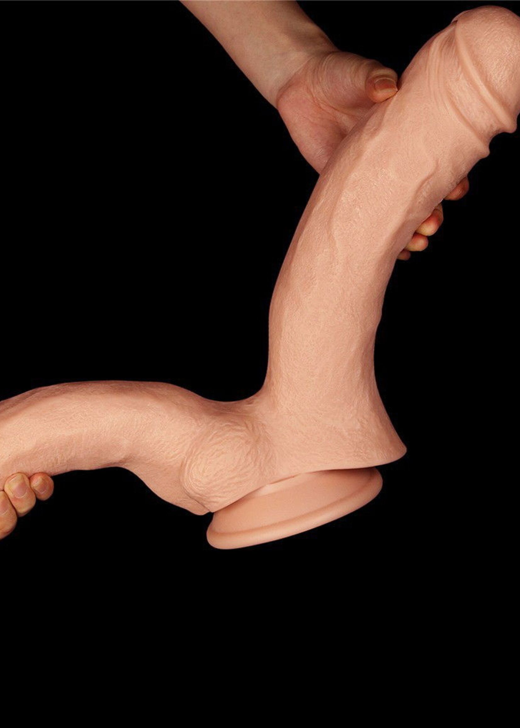 LoveToy Gode double méga réaliste 30 cm - Nude
