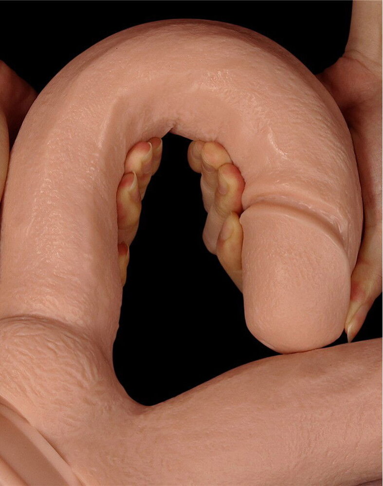 LoveToy Gode double méga réaliste 30 cm - Nude