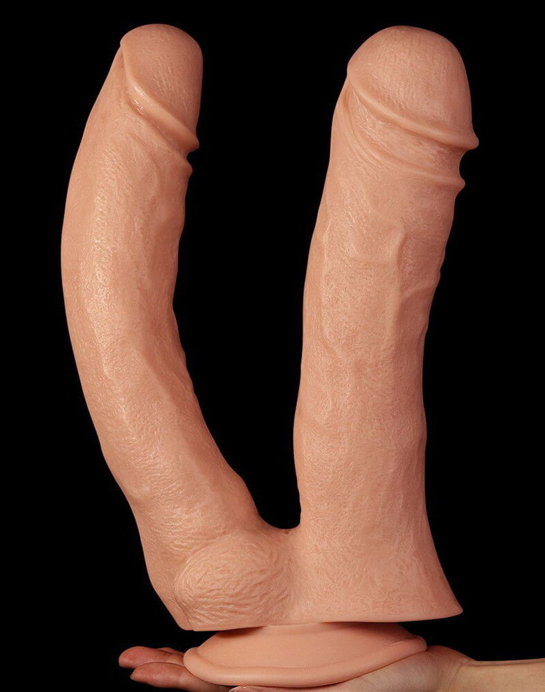 LoveToy Mega Dubbele Dildo - Strap-On 30 cm Ø 5,5 cm