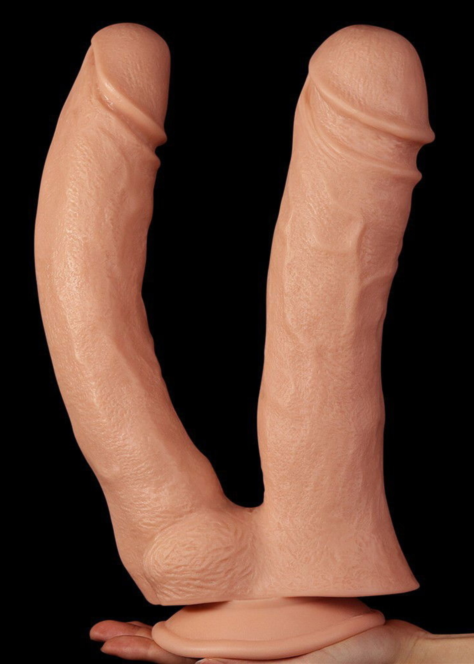 LoveToy Mega Dubbele Dildo - Strap-On 30 cm Ø 5,5 cm