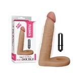 LoveToy The Ultra Soft Double Vibrerende Dildo 16 cm - Nude