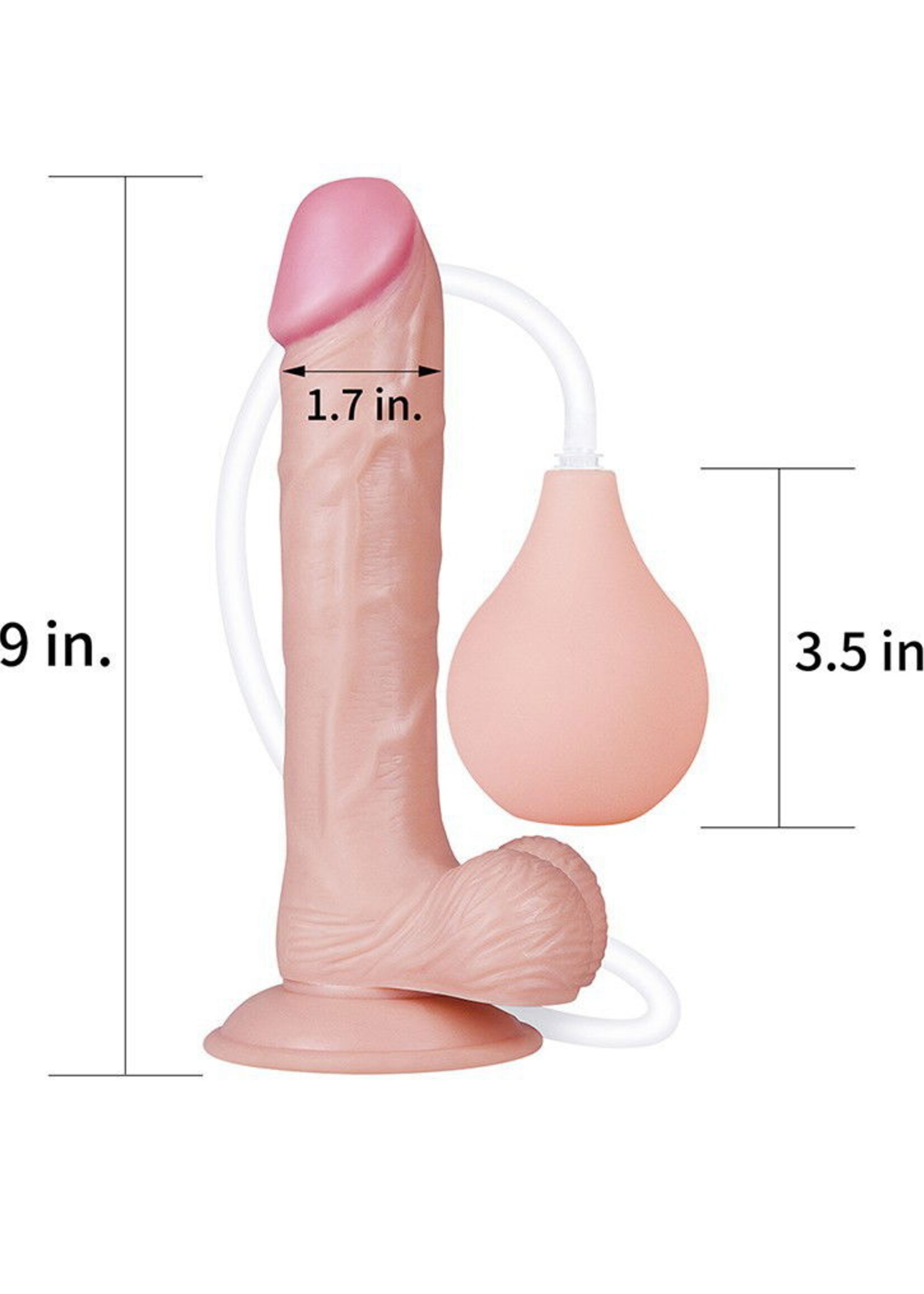 LoveToy Squirt Extreme Dildo - Realistischer Dildo 23 cm Ø 4,4 cm