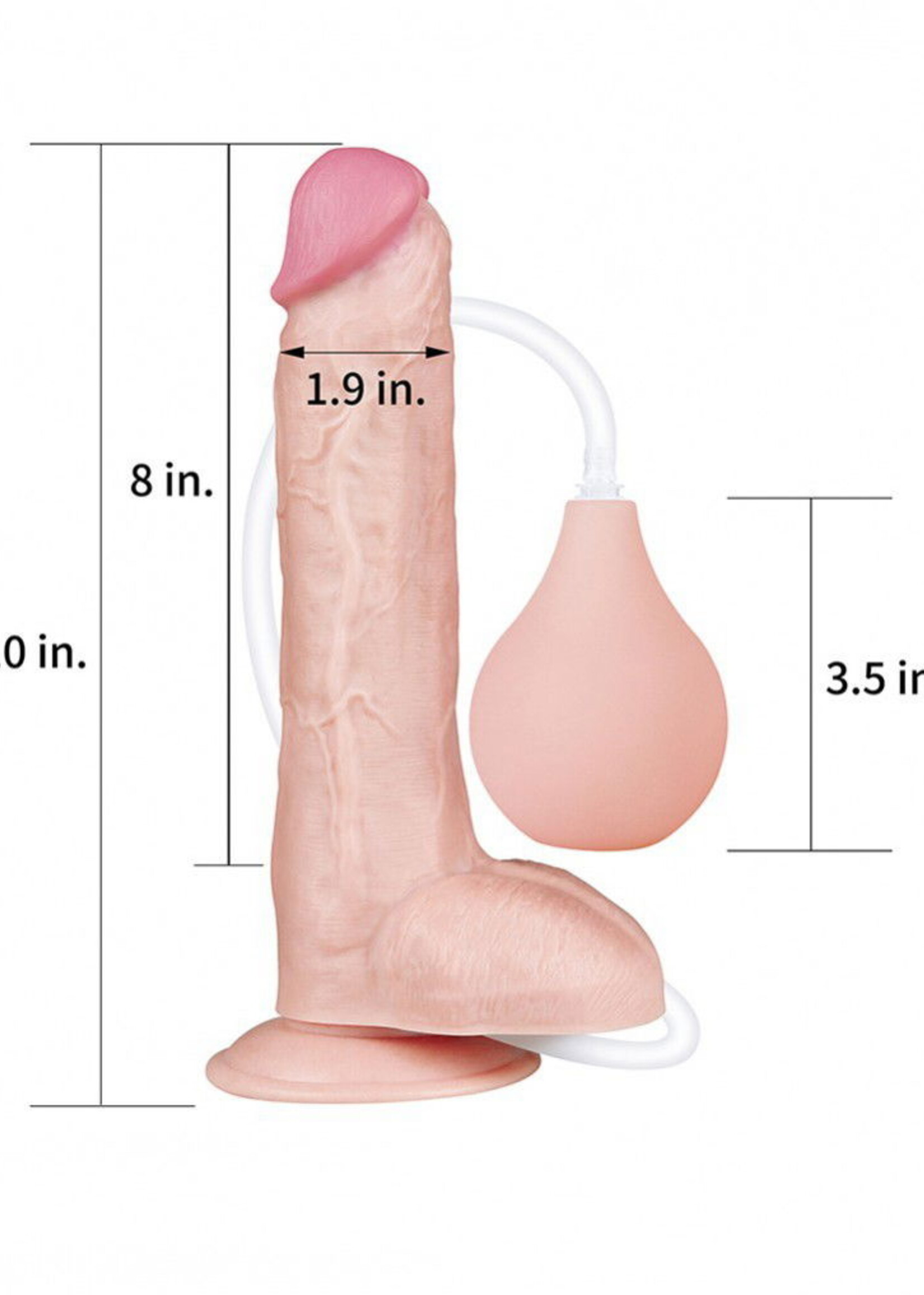 LoveToy Gode Squirt Extreme 25,4 cm - Nu