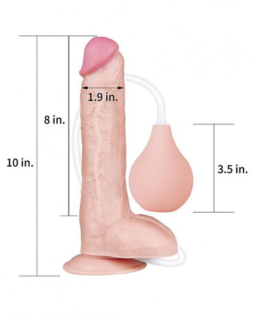 LoveToy Squirt Extreme Dildo - Realistische dildo 25,4 cm Ø 4,8 cm