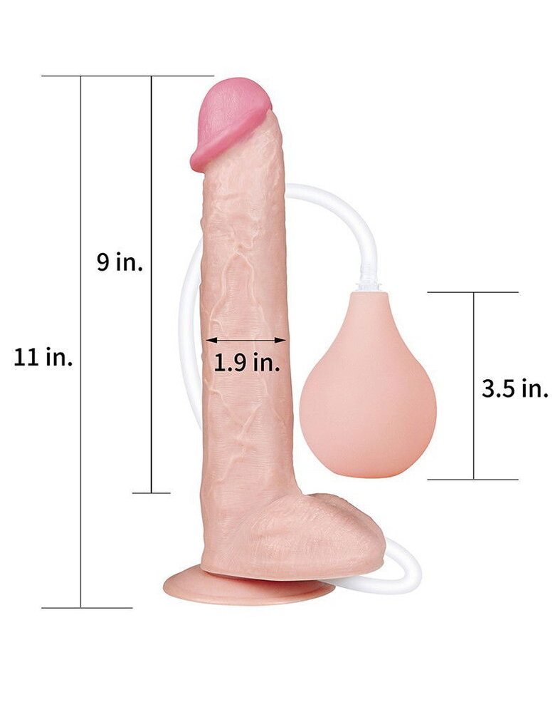 LoveToy Squirt Extreme Dildo - Realistischer Dildo 28 cm Ø 4,8 cm