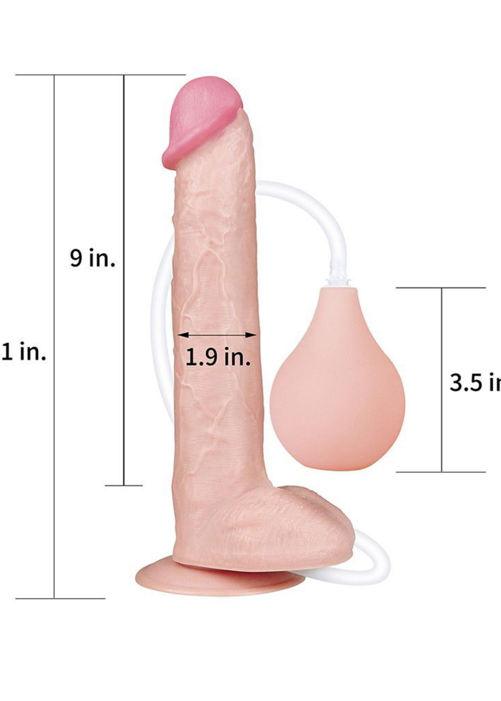 LoveToy Squirt Extreme Dildo - Realistischer Dildo 28 cm Ø 4,8 cm
