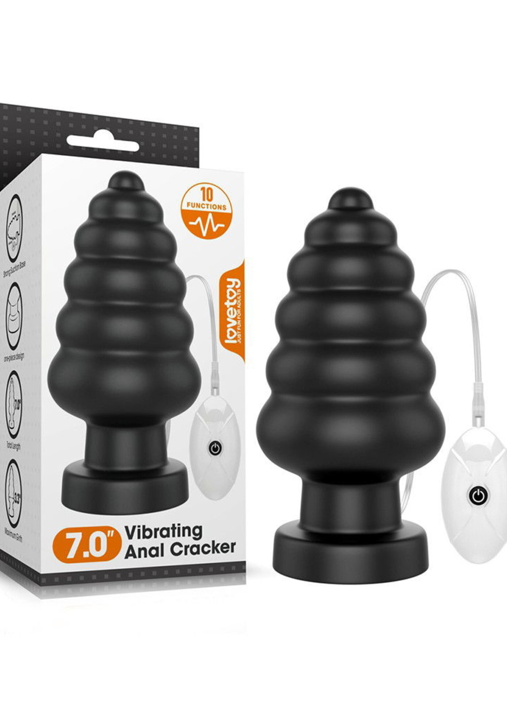 LoveToy Vibrating Anal Cracker - Analvibrator 18 cm Ø 8,3 cm