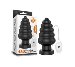 LoveToy King Size Vibrating Anal Cracker 18 cm - Zwart