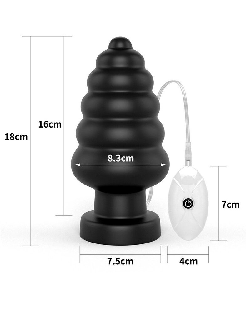 LoveToy Vibrating Anal Cracker - Analvibrator 18 cm Ø 8,3 cm LoveToy Vibrating Anal Cracker - Analvibrator 18 cm Ø 8,3 cm