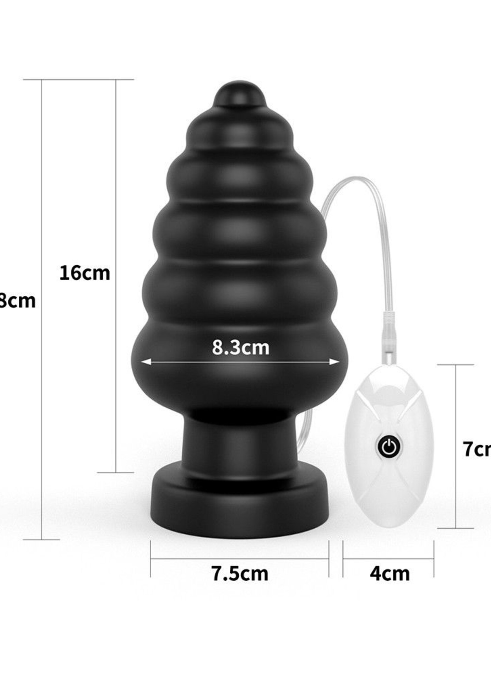 LoveToy Vibrating Anal Cracker - Analvibrator 18 cm Ø 8,3 cm