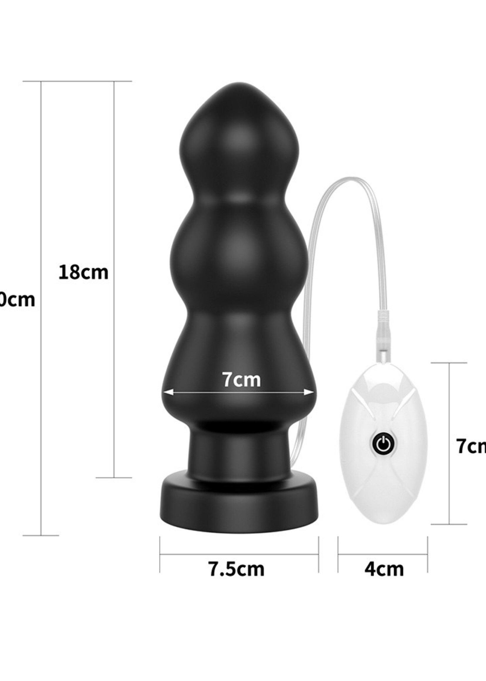 LoveToy Anal Rigger - Analvibrator 20 cm Ø 7 cm