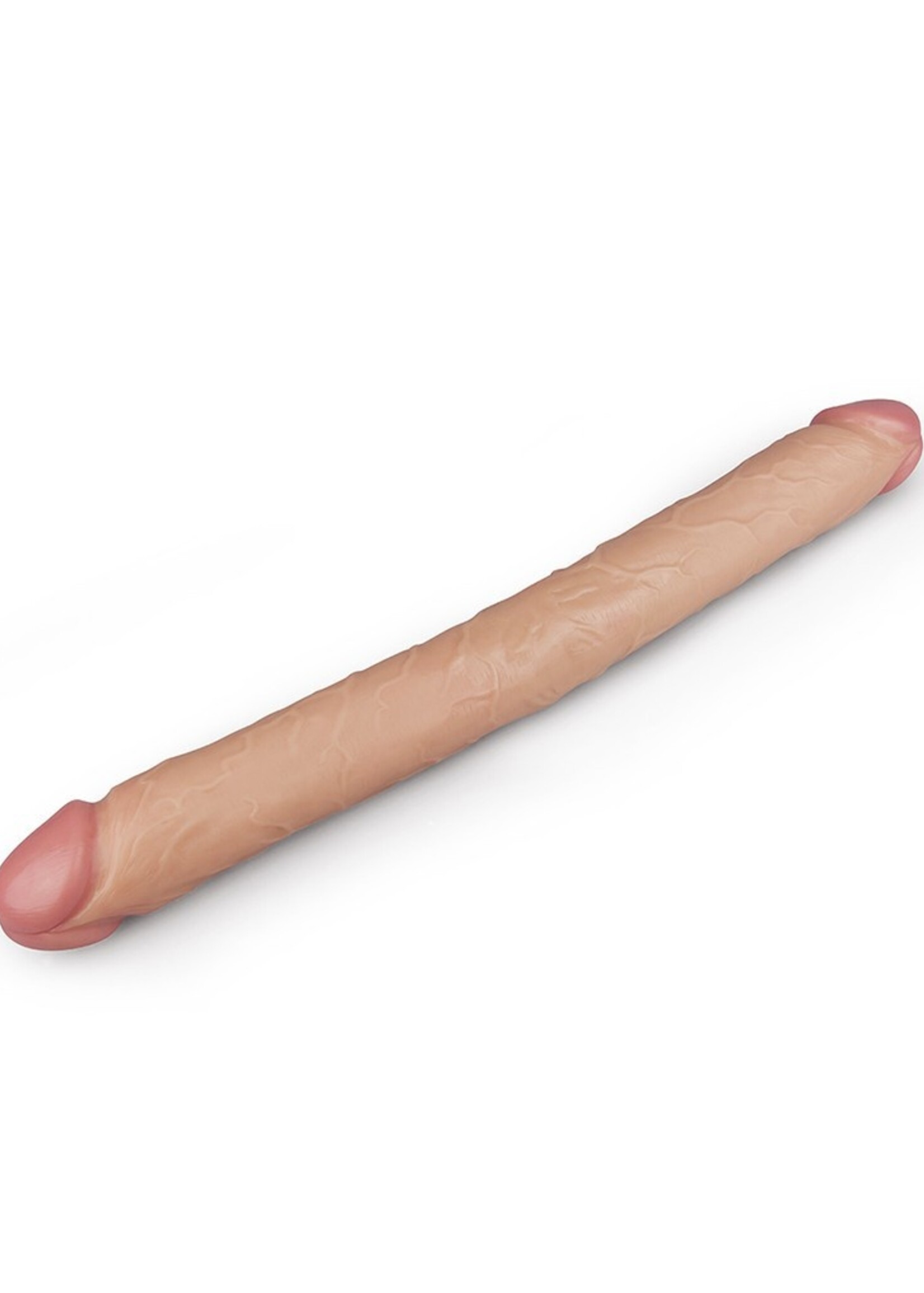 LoveToy Gode double King Size Slim Ultra 45 cm - Nude
