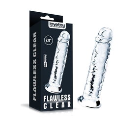 LoveToy Onberispelijke transparante dildo 18 cm