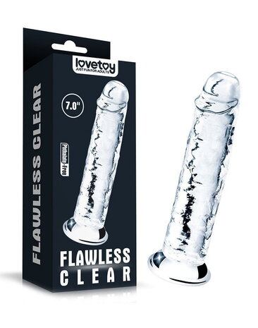 LoveToy Gode transparent impeccable 7"/ 18 cm - Transparent