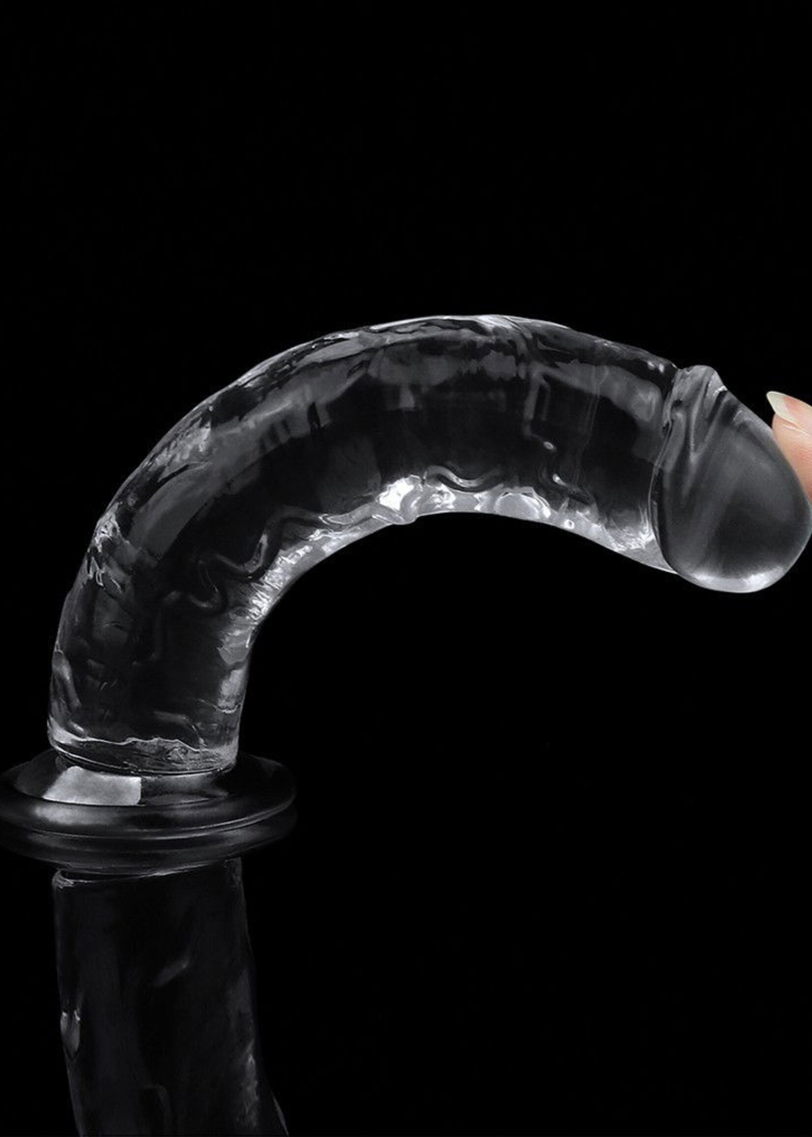 LoveToy Perfecte transparante dildo - Realistische dildo 18 cm Ø 3,5 cm