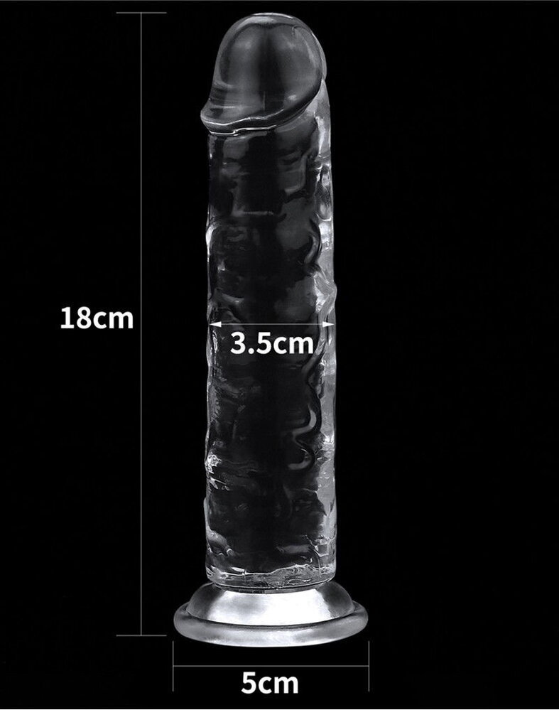 LoveToy Gode transparent impeccable 7"/ 18 cm - Transparent