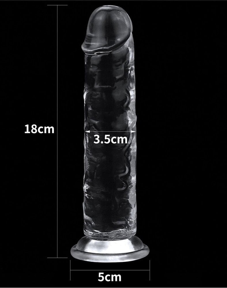 LoveToy Perfecte transparante dildo - Realistische dildo 18 cm Ø 3,5 cm LoveToy Perfecte transparante dildo - Realistische dildo 18 cm Ø 3,5 cm