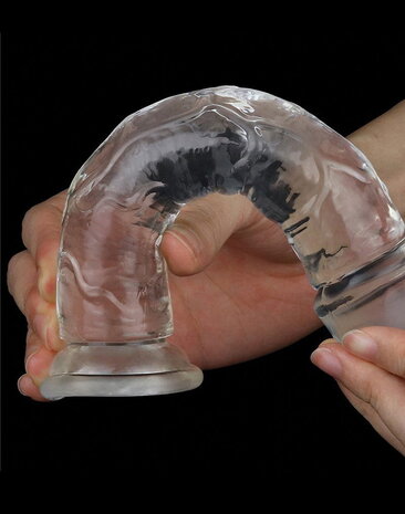 LoveToy Flawless Clear Dildo - Realistischer Dildo 18 cm Ø 3,5 cm