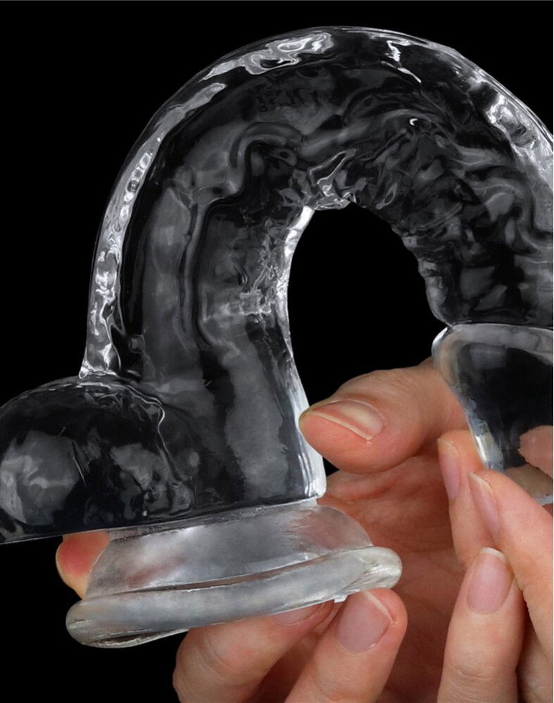 LoveToy Perfecte transparante dildo - Realistische dildo 19 cm Ø 3,5 cm