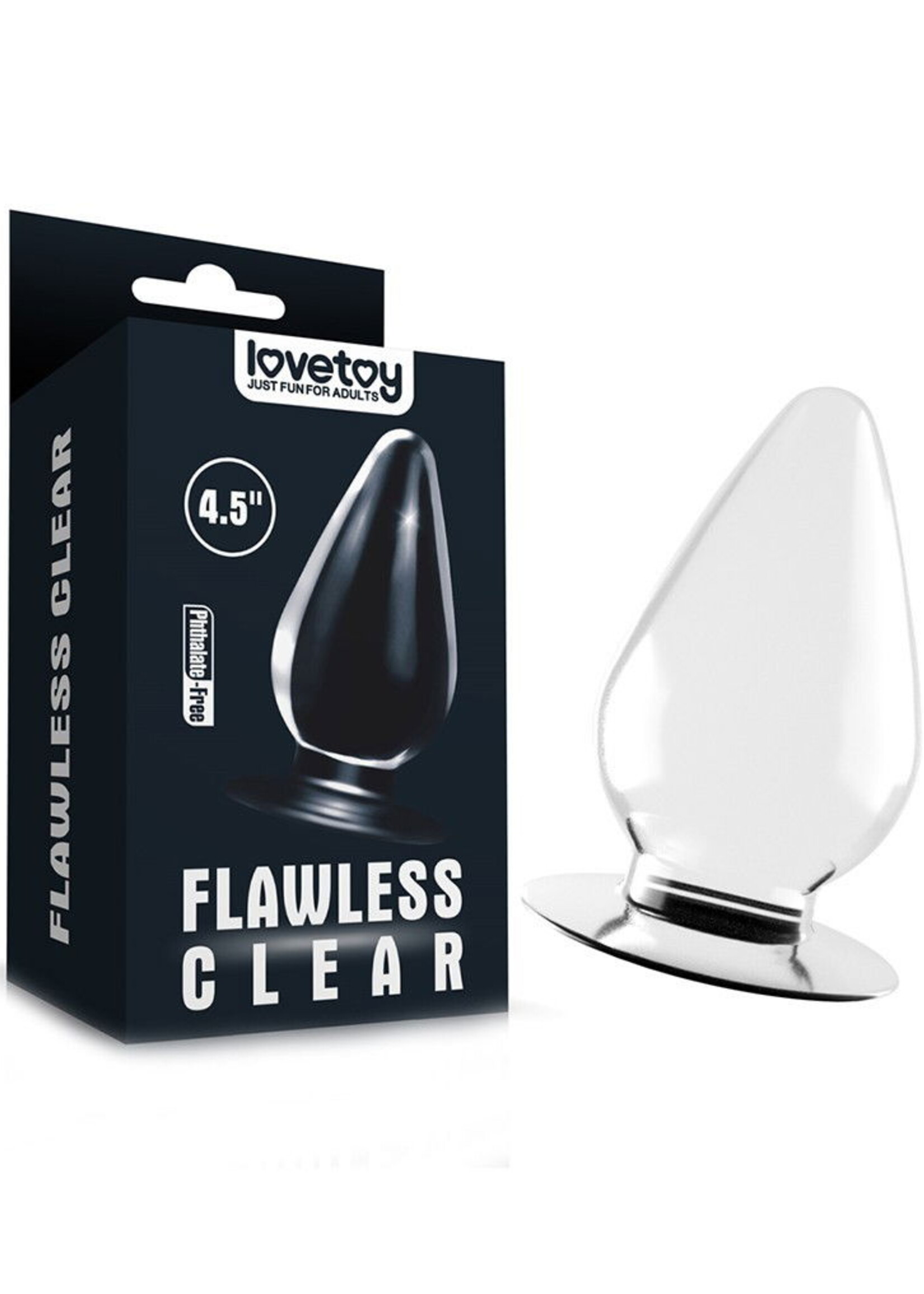 LoveToy Anale plug - transparant 11,5 cm Ø 6 cm