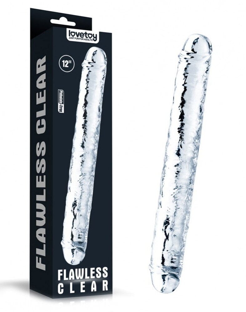 LoveToy Flawless Clear Doppeldildo - 30 cm Ø 3,5 cm