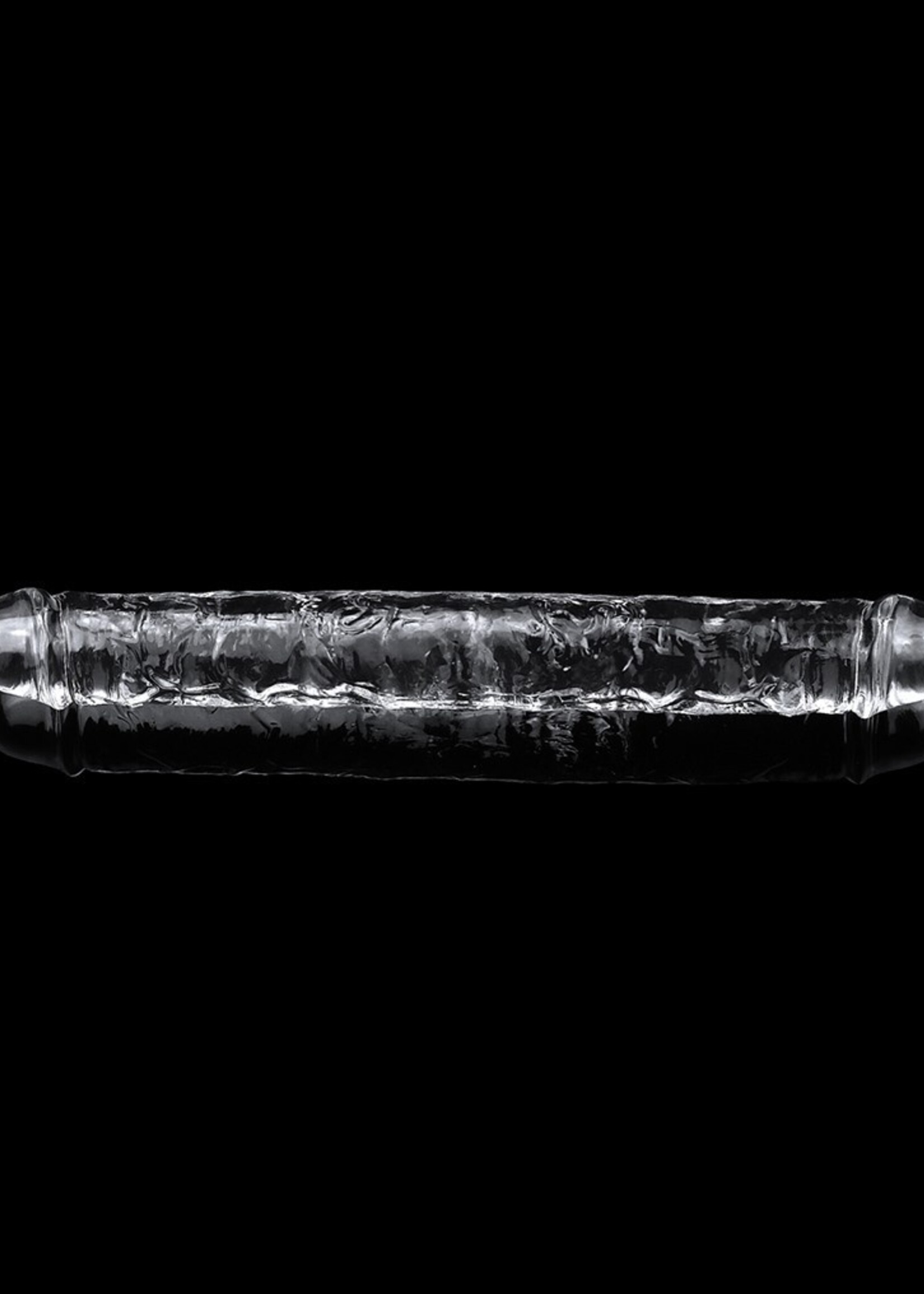 LoveToy Perfecte, transparante dubbele dildo - 30 cm Ø 3,5 cm