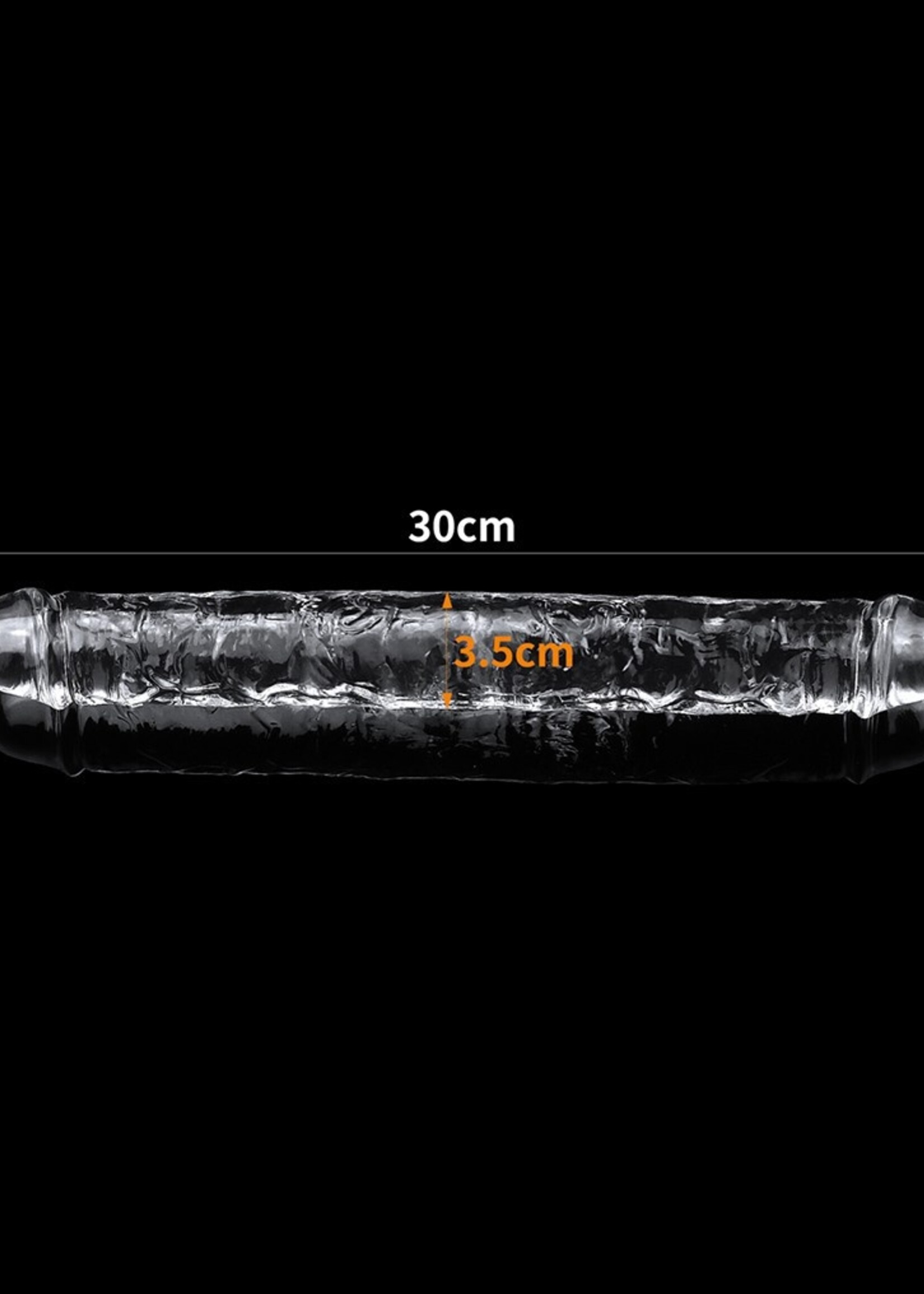 LoveToy Flawless Clear Doppeldildo - 30 cm Ø 3,5 cm