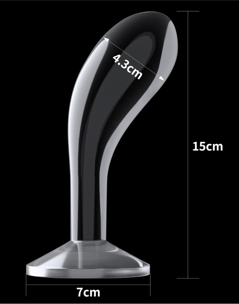 LoveToy Prostata-Plug - Transparent 15 cm Ø 4,3 cm